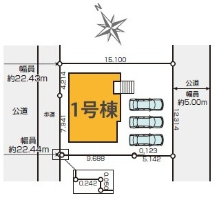 坂戸市柳町新築戸建の区画図