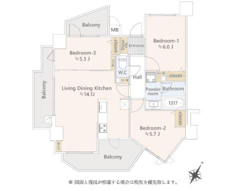【間取り】 | 【HP限定公開】マイキャッスル立川エクセレントステージ　5階