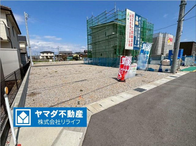 新築戸建　岐阜市東鶉5丁目　全5区画分譲の外観|「現地（2026年3月23日）撮影」　
■外観写真　
■ヤマダ不動産　株式会社リライフ　