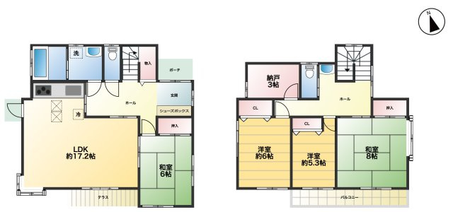 【間取り】 | 加須市騎西　中古戸建　