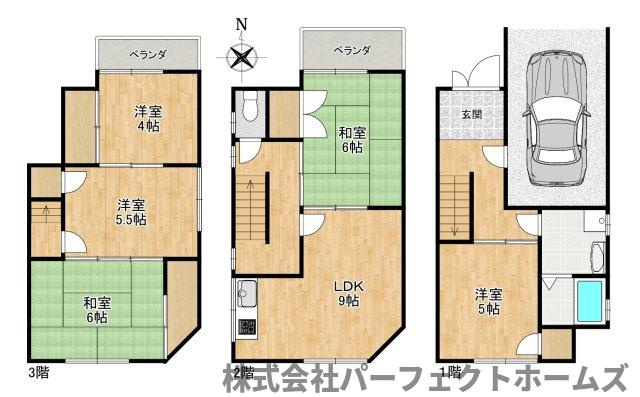 長尾元町3丁目戸建の間取り