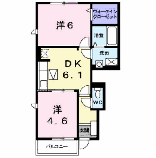 プルミエ　アムール　Ａの間取り