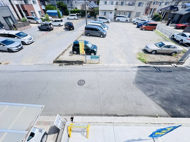 柏市花野井新築戸建【田中小学校:5分】の展望|北側バルコニーより道路側眺望