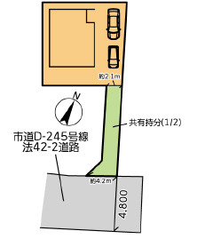 厚木市及川第6　新築戸建　の区画図