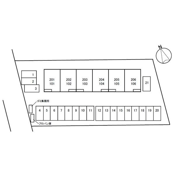 ベルカーサ折口原の区画図