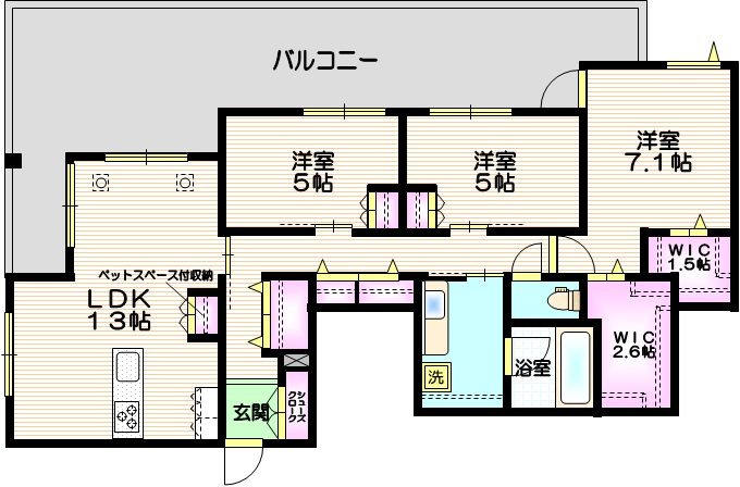 （仮称）川口市東川口２丁目メゾンの間取り