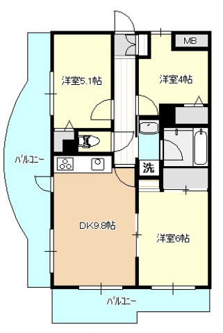 ライオンズマンション川越南古谷第２の間取り