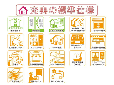 【その他】 | 奈良市西ノ京町丁目の新築一戸建 全３区画 | 耐震等級３＆制震装置設置、住宅性能評価書を取得、最新の省エネ仕様で快適に末永くお住まいいただけます。