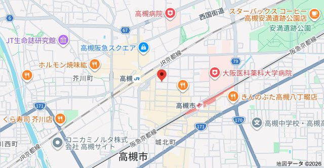 F・Hグリーンロイヤル高槻の地図