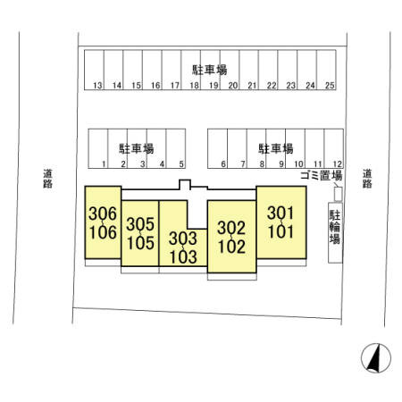MOTOWN HOUSE（モータウンハウス）の区画図