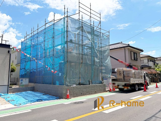 流山市名都借6期　新築戸建て　1号棟の外観|2026年7月完成予定！近隣の同仕様完成物件をご見学いただけます♪