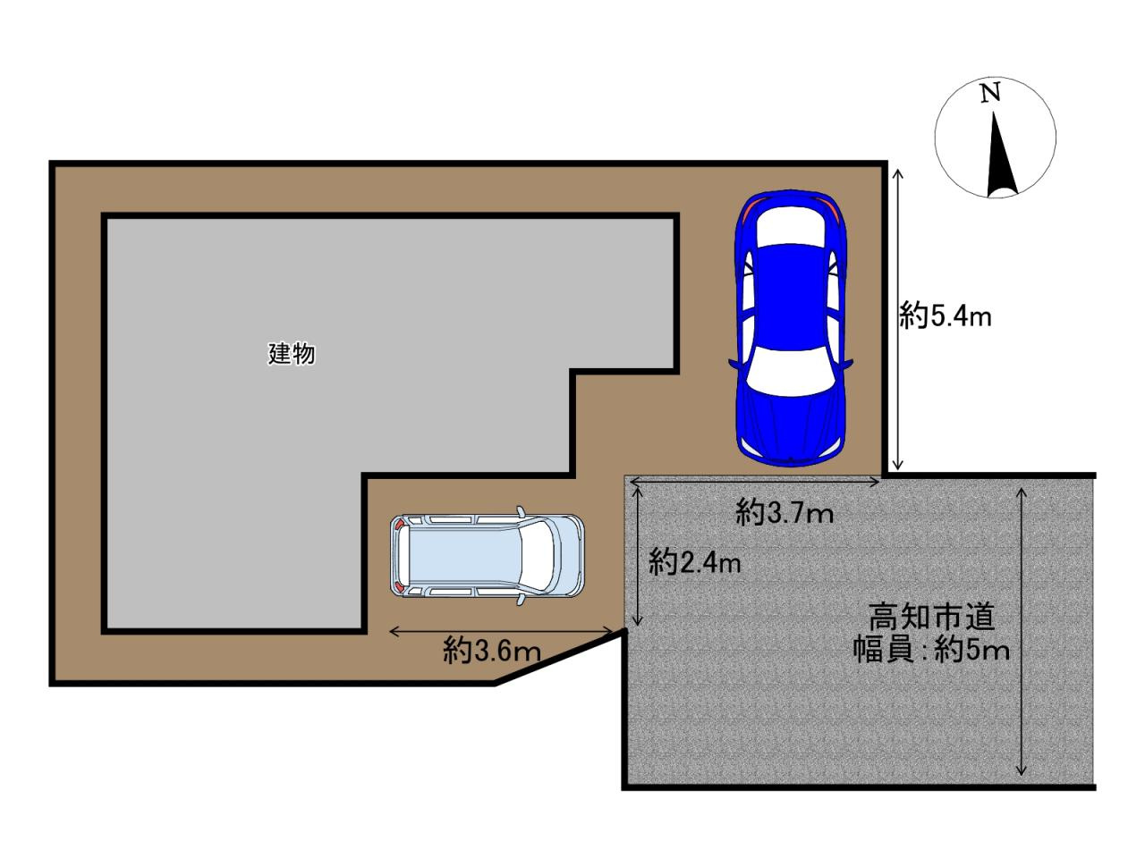 高知市介良乙　中古戸建の土地図