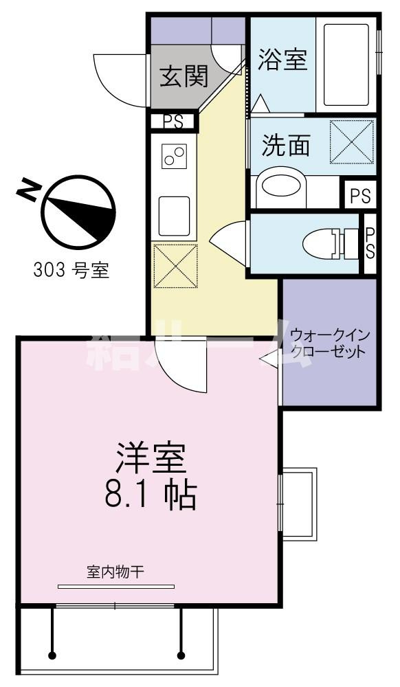 中野区沼袋３丁目のアパートの間取り