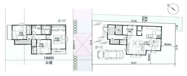 【土地図＋建物プラン例】 | 東久留米市神宝町２丁目　売地　１区画 | 建物参考プラン付で、理想の住まいづくりをサポートします