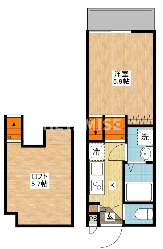 デ・クメール貝津の間取り