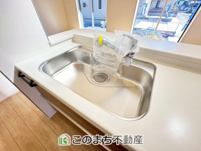 【キッチン】 | ブルーミングガーデン下野市駅東2丁目　 | カートリッジ式浄水機能付き台所水栓☆おいしいお水でお料理できます☆