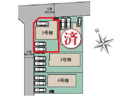 【区画図】 | ブルーミングガーデン下野市駅東2丁目　 | 【全3区画】各棟の詳細はお気軽にお問い合わせください☆