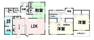 【間取り】 | 香芝市旭ヶ丘1丁目
