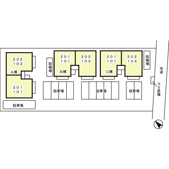 【区画図】 | サンパティーク　Ｂ館