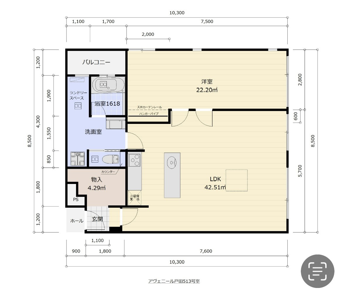 アヴェニール戸田B棟の間取り