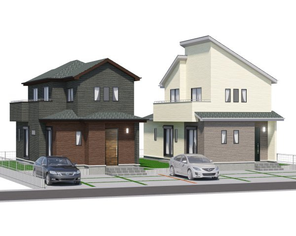 政枝町2丁目　新築戸建の外観パース