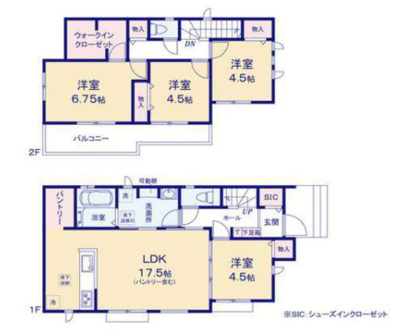 政枝町2丁目　新築戸建Bの間取り|【間取り】
