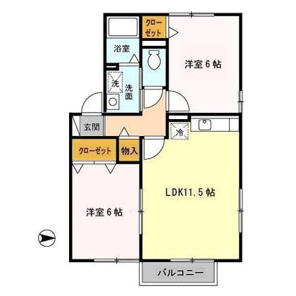 セジュールしろがね201の間取り