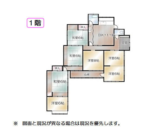 売中古戸建　富士市入山瀬の間取り|間取りです。