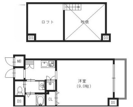 モノトーン難波の間取り