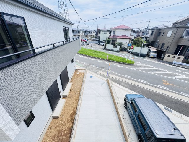 松戸市幸田４丁目新築戸建【小金北小学校:8分】の展望|バルコニーより道路側眺望