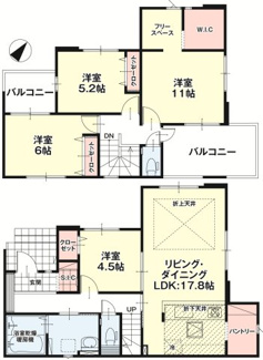 【間取り】 | 郡山市富久山町八山田新築一戸建て2棟