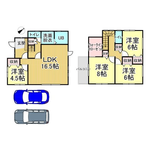 春日町浦上　電化住宅の間取り