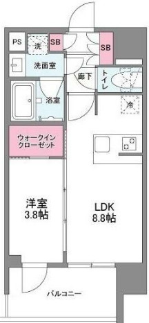シーズンフラッツ中崎の間取り