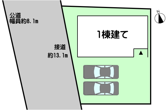 碧南市道場山町の区画図|並列駐車2台