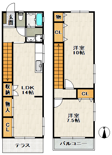 ハイツ小町の間取り