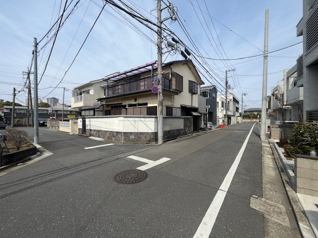 練馬区田柄5丁目　土地　都営大江戸線　光が丘の前面道路含む現地写真