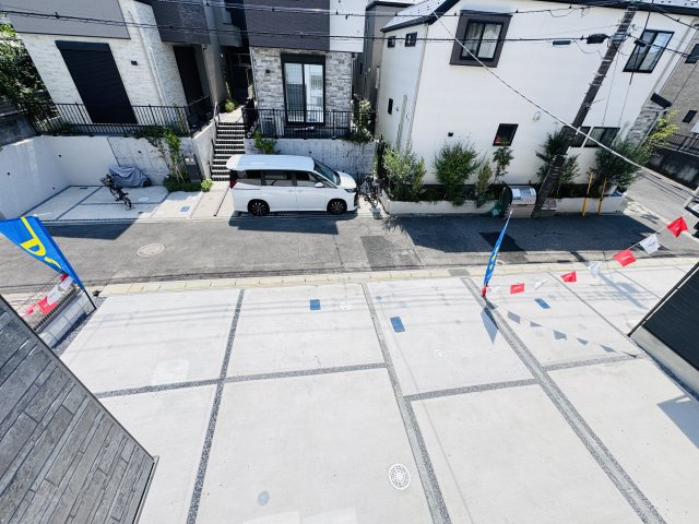 松戸市胡録台新築戸建【相模台小学校:10分】の展望|バルコニーより道路側眺望