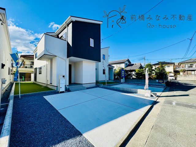【新築】高崎市倉賀野町24-1期　２号棟(全３棟)　リナージュ　新築建売分譲の外観|外観は落ち着いています