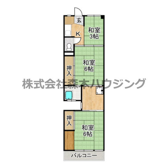 【間取り】 | 　ビレッジハウス私部1号棟