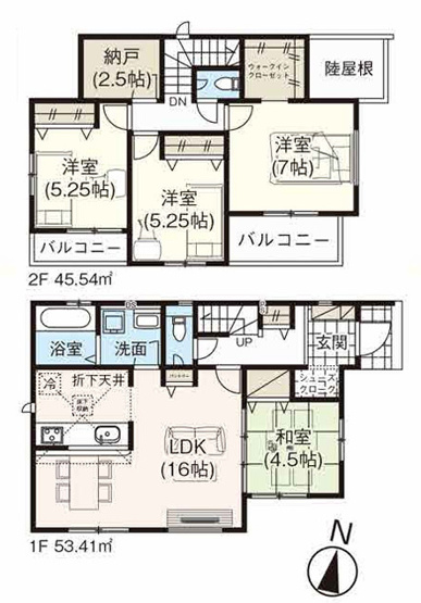 【間取り】 | グラファーレ岡山市大安寺中町 (全2棟)