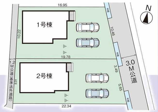 【区画図】 | グラファーレ岡山市大安寺中町 (全2棟)