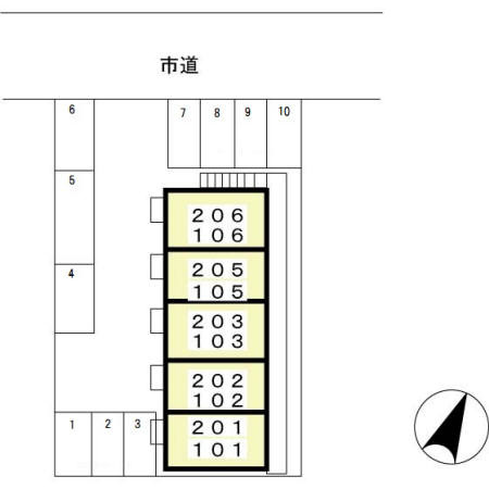 コスミオンセブン206の区画図
