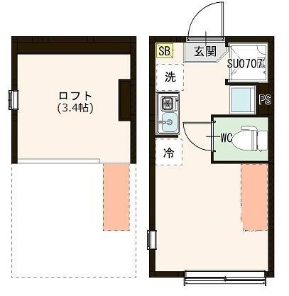 ハーモニーテラス春日町Ⅳの間取り|間取りです。