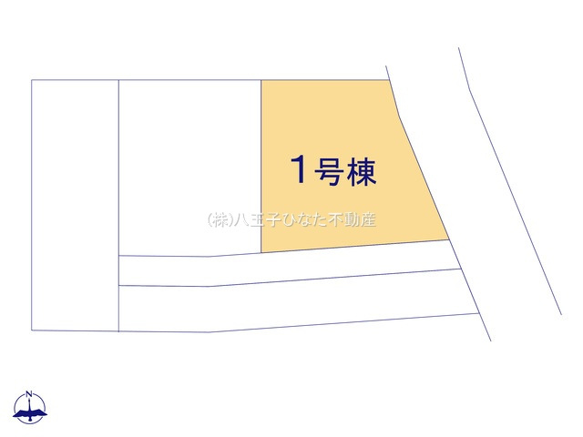 『八王子市新築戸建て』八王子市上野町26-6【仲介手数料無料】　１期の区画図|～仲介手数料無料☆八王子ひなた不動産～八王子市上野町　新築戸建て
