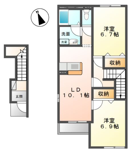 アンレーヴ（ＵＮ　ＲＥＶＥ）の間取り