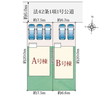 【区画図】 | 藤枝市音羽町6丁目 新築一戸建て B号棟 | B号棟の区画図です