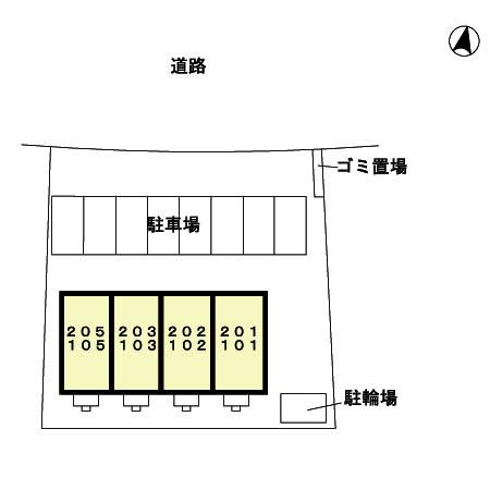 ルナ･パルク弐番館の駐車場|駐車スペースもあります☆