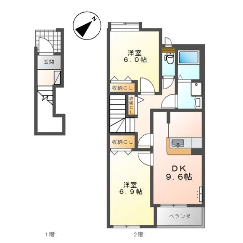 【間取り】 | Ｈｉｌｌｓ　Ａｒｏ．