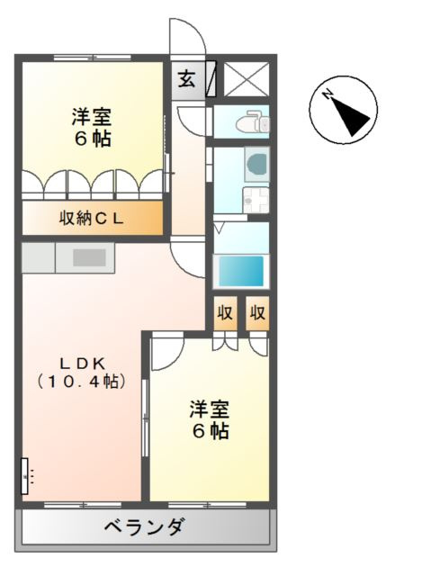 サンライズ・ガーデン大倉の間取り