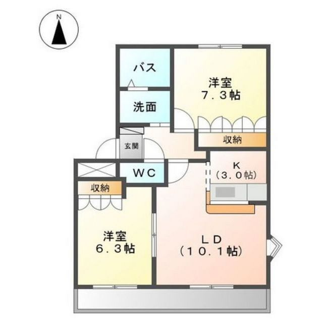 アリエス不二の間取り